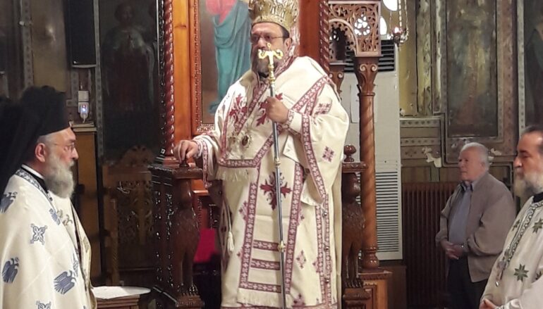 Ο Μητροπολίτης Μεσσηνίας Χρυσόστομος στον Άγιο Γεώργιο Καλαμάτας