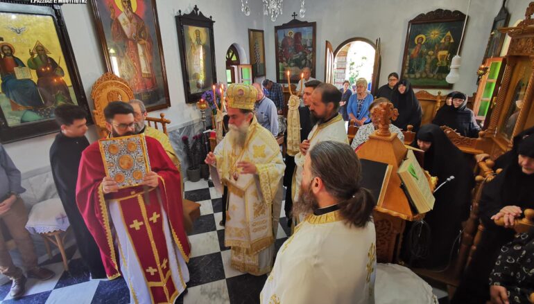 Ο Μητροπολίτης Άρτης στην Ιερά Μονή Αγίου Θεοδοσίου Αργολίδος