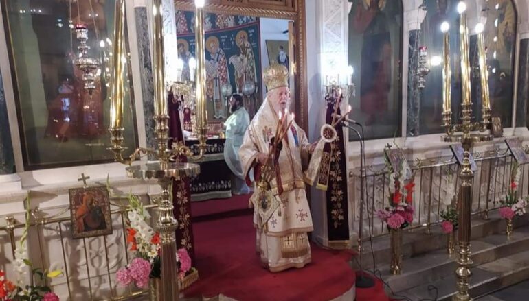 Ο Μητροπολίτης Καρυστίας Σεραφείμ στην γενέτειρά του