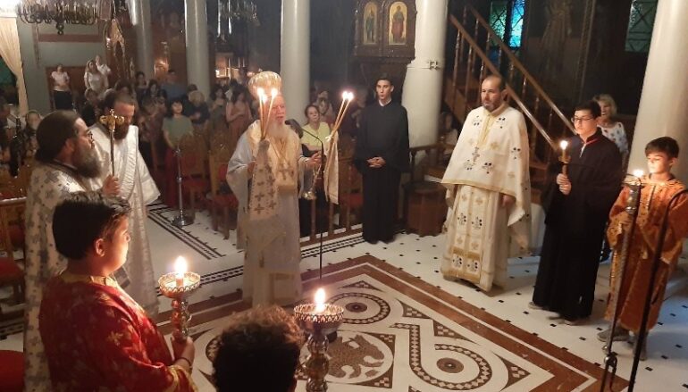 Ο Μητροπολίτης Χαλκίδος στην Αγρυπνία για την Παναγία Γαλακτοτροφούσα