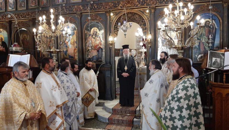 Εορτή του Οσίου Νικοδήμου στον Μητροπολιτικό Ναό Αγίου Αθανασίου Κύμης