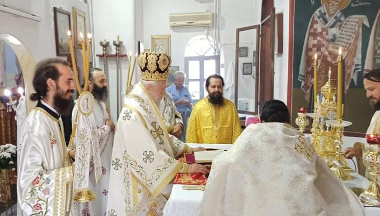 Αρχιερατική Θ. Λειτουργία στον Ι. Ν. Μεταμορφώσεως του Σωτήρος Κουστουμάλου Αλιβερίου