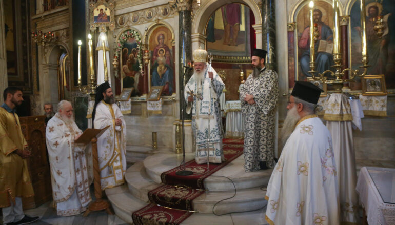 Ο Αρχιεπίσκοπος στον Ι. Ναό Κοιμήσεως Θεοτόκου Χρυσοσπηλιωτίσσης