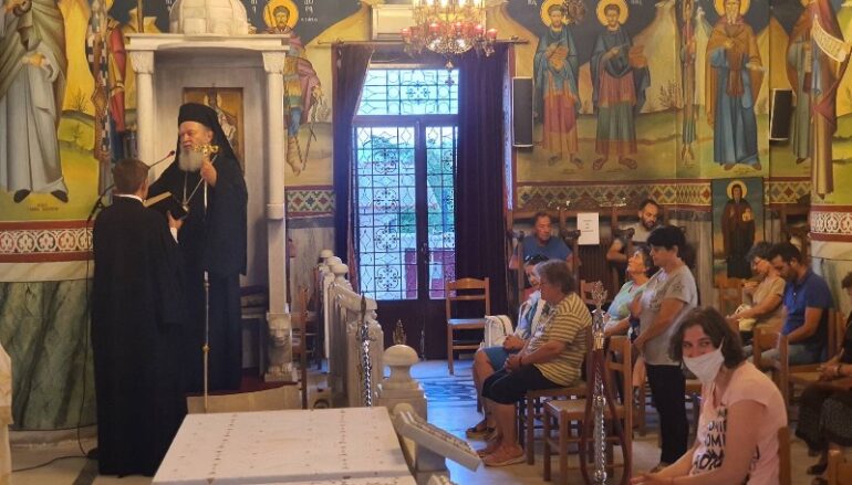 Ο Μητροπολίτης Χαλκίδος στις πλημμυρόπληκτες Ενορίες Πολιτικών και Μπούρτζι