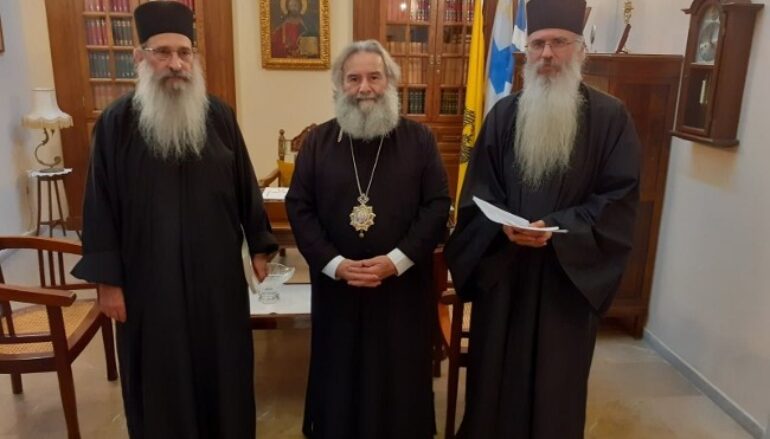 Ο Καθηγούμενος της Ι. Μονής Σταυρονικήτα στον Μητροπολίτη Μάνης
