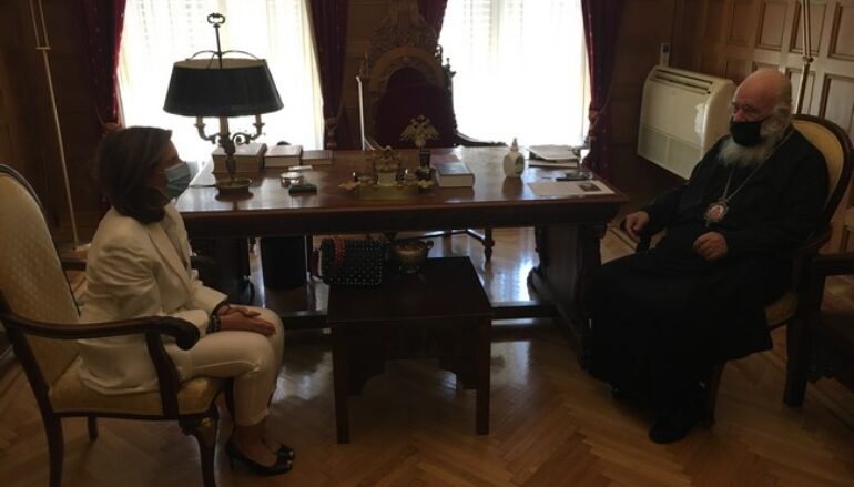 Συνάντηση Αρχιεπισκόπου με την Πρέσβειρα του Λιβάνου