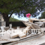 Άγιος Ηλίας Ζαχάρως: «Άνοιξαν» οι τάφοι από τους θυελλώδεις ανέμους