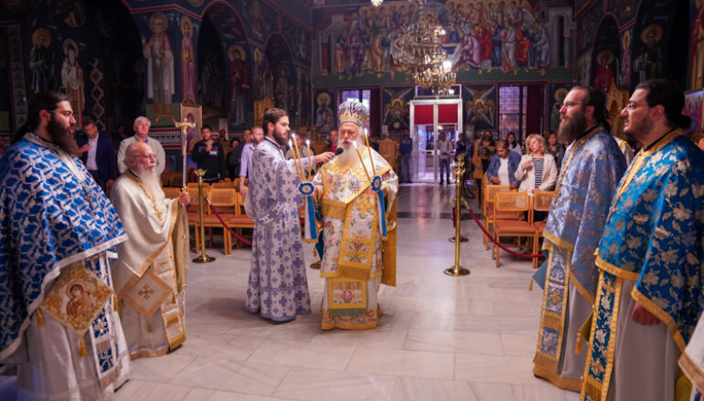 Αγρυπνία συνάξεως της θαυματουργού εικόνος της Παναγίας Γοργοεπηκόου στη Νάουσα
