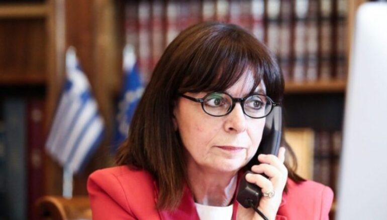 Τηλεφωνική επικοινωνία της ΠτΔ Σακελλαροπούλου με τον Αλβανίας Αναστάσιο