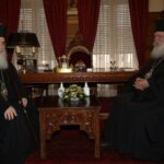 Επίσκεψη Πατριάρχη Ιεροσολύμων στον Αρχιεπίσκοπο Ιερώνυμο