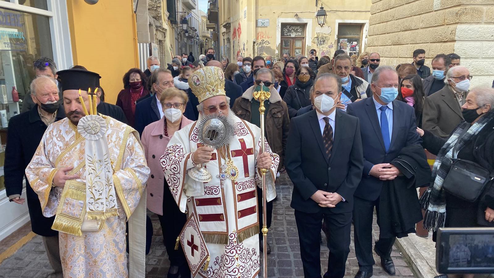 Ο Αρχιεπίσκοπος Κρήτης αποχαιρέτησε τους Ρεθύμνιους