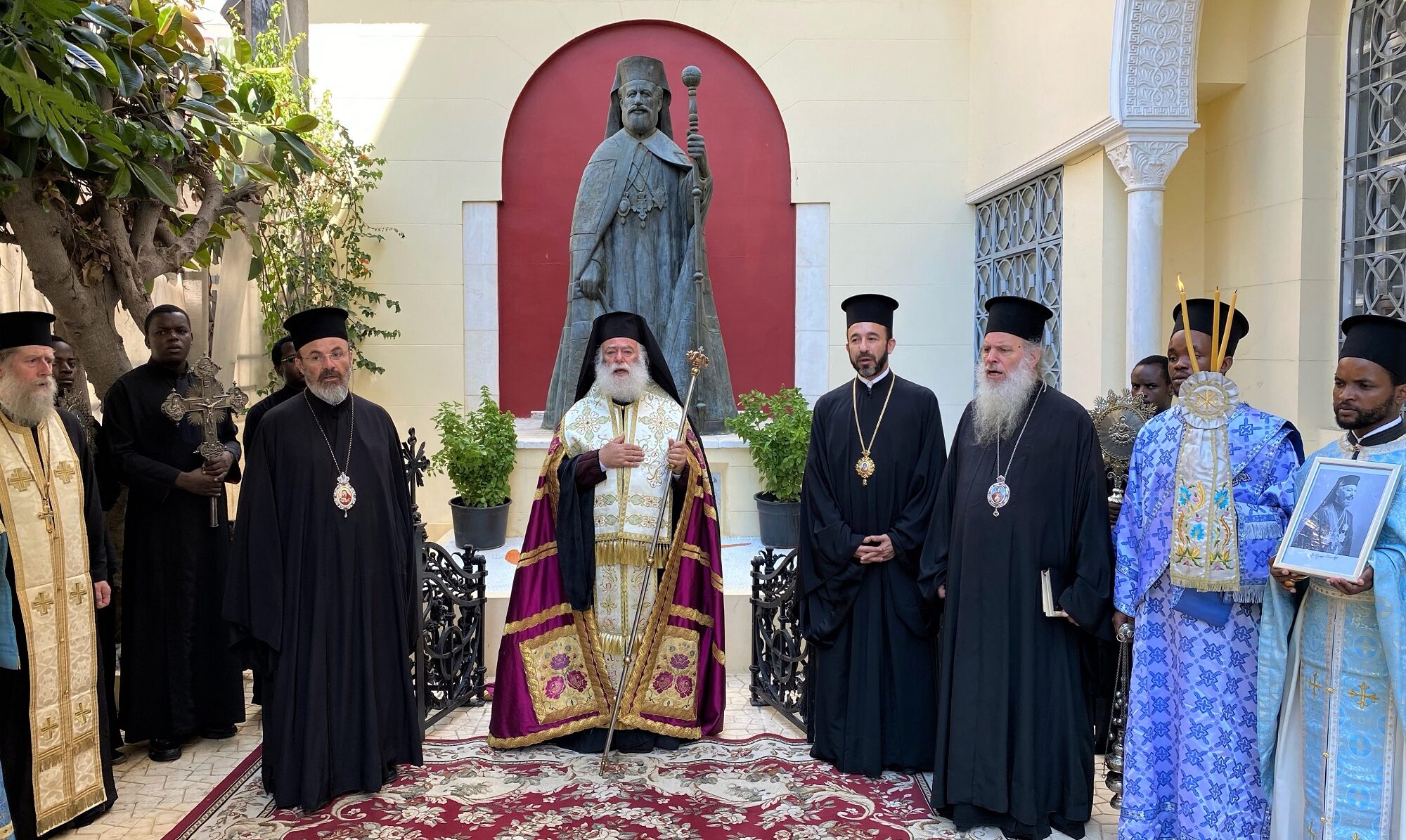 Μνημόσυνο του Αρχιεπισκόπου Κύπρου Μακαρίου από τον Πατριάρχη Αλεξανδρείας