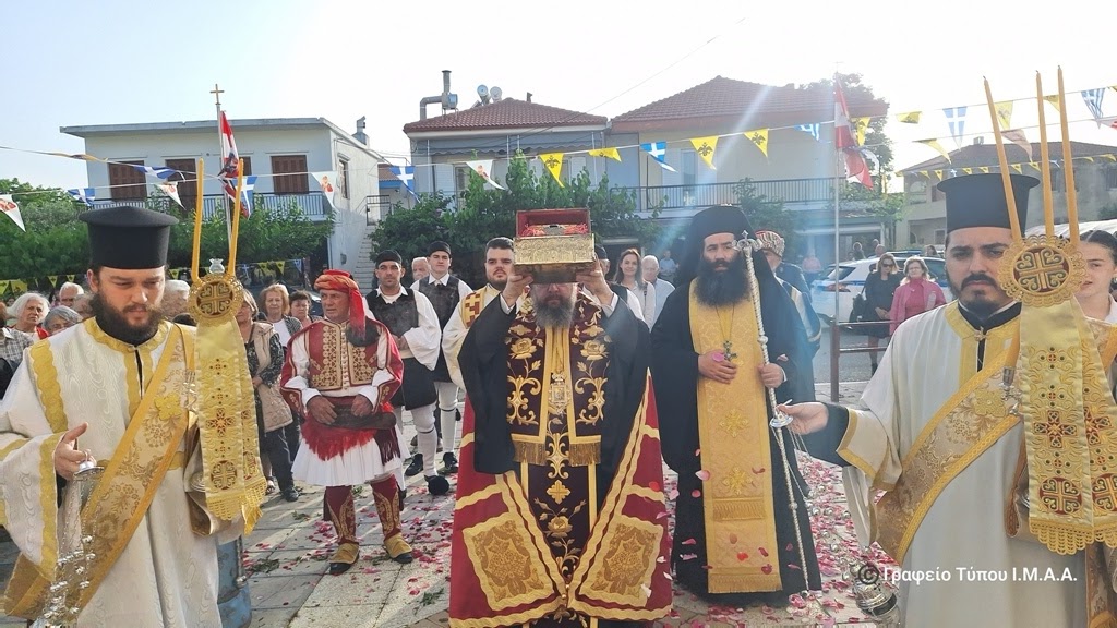 Υποδοχή Τιμίας Κάρας Αγίου Παρθενίου στο Λουτρό Αμφιλοχίας