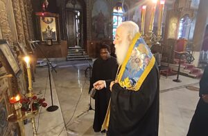 Δέηση του Πατριάρχη Αλεξανδρείας για τον Μητροπολίτη Κυδωνίας Δαμασκηνό