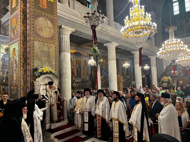 Ο Αρχιεπίσκοπος στον Ιερό Ναό Αγίων Κωνσταντίνου και Ελένης Ομονοίας