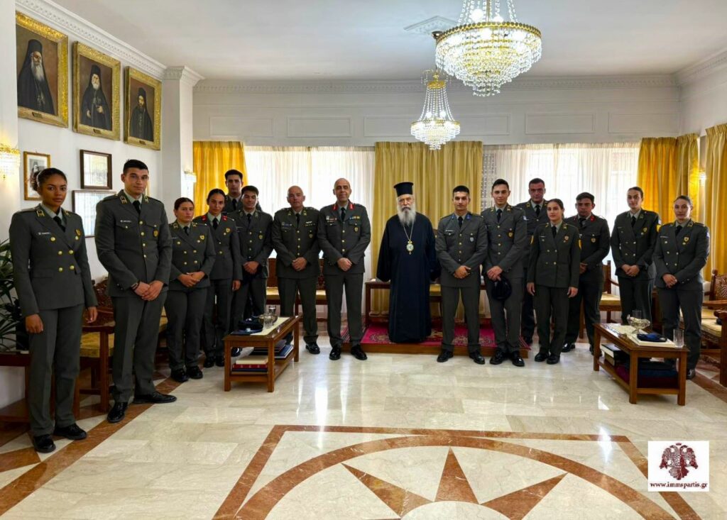 Νέοι Αξιωματικοί και Υπαξιωματικοί Σ.Ε.Μ. στον Μητροπολίτη Σπάρτης