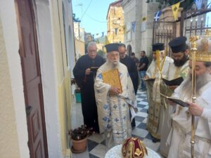 Εγκαίνια Παραβήματος Ι. Ν. Αγ. Παρασκευής Ζυφιά Χίου προς τιμή του Ιερομ. Διονυσίου Μητροπολίτη Εφέσου