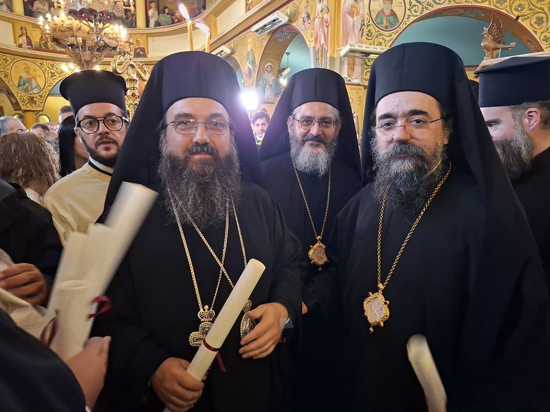 Ο Μητροπολίτης Καστορίας στην ενθρόνιση του Μητροπολίτη Κορυτσάς