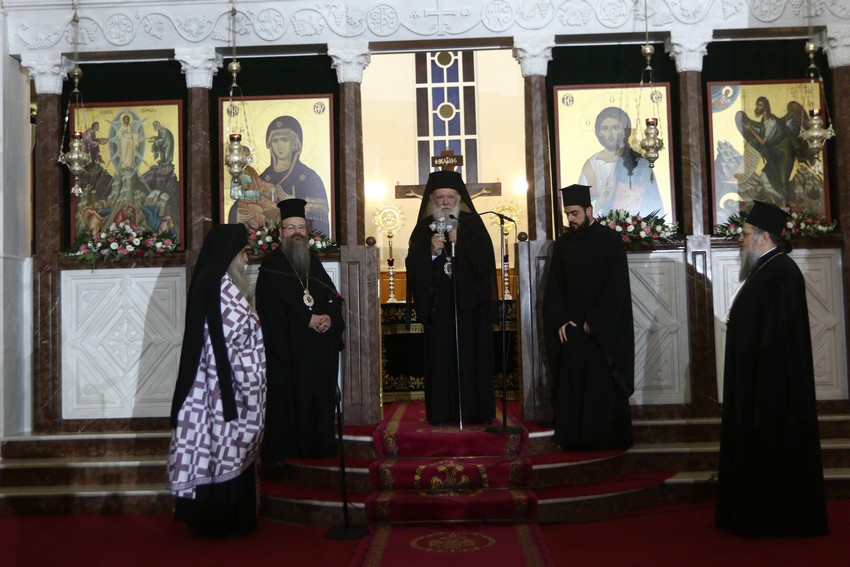 Ο Αρχιεπίσκοπος στο Ιερό Ησυχαστήριο του Αγίου Πορφυρίου στο Μήλεσι