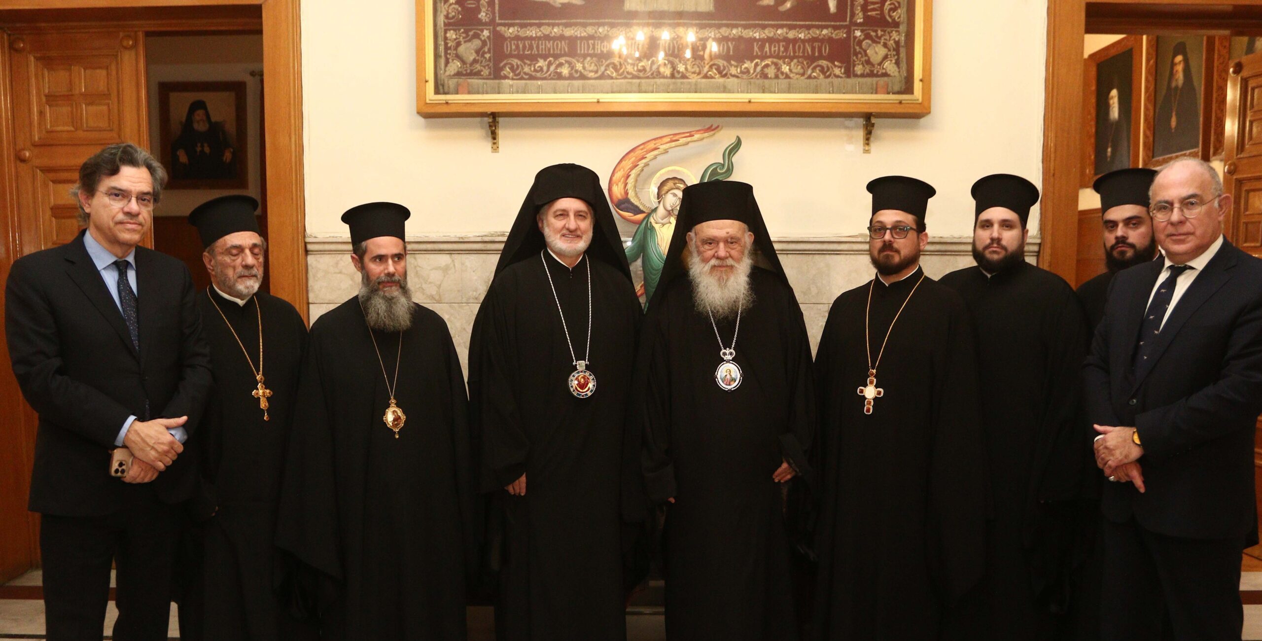 Συνάντηση Αρχιεπισκόπου Ιερωνύμου με τον Αρχιεπίσκοπο Αμερικής Ελπιδοφόρο 