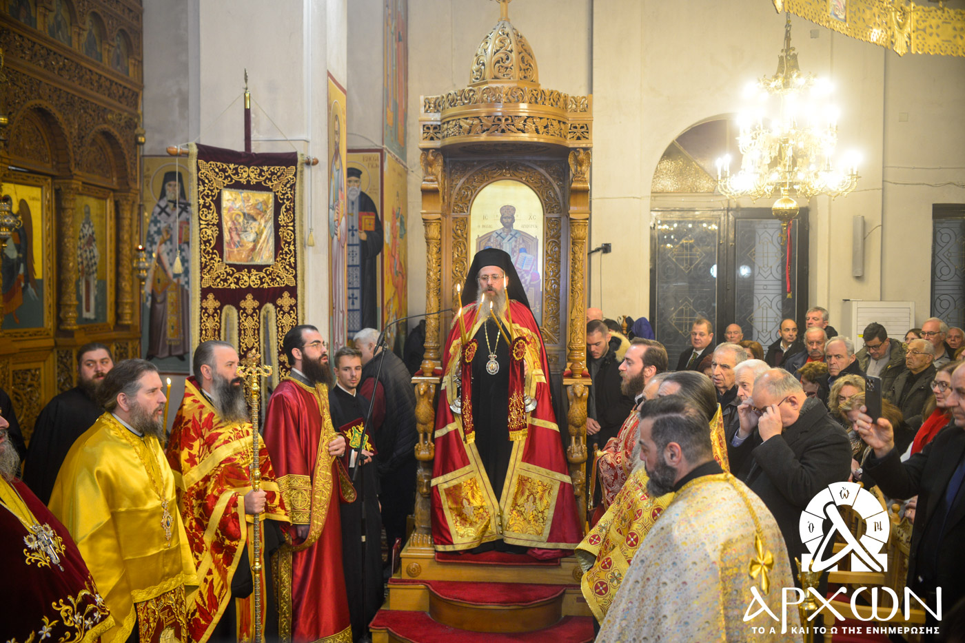 Πολυαρχιερατικός Εσπερινός για τον Πολιούχο Τυρνάβου Άγιο Γεδεών