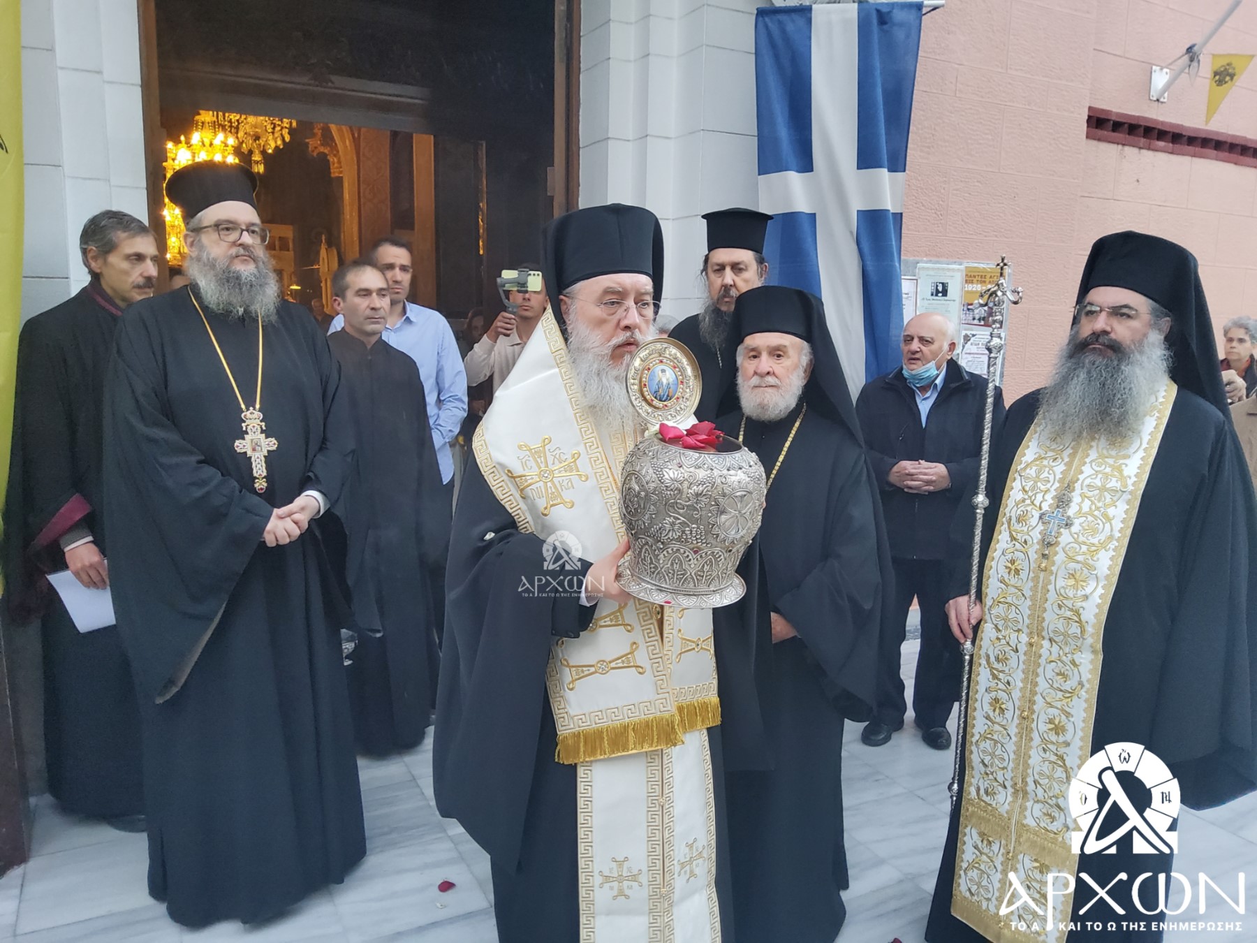 Υποδοχή της Κάρας του Οσίου Αθανάσιου Χαμακιώτη στους Αγ. Πάντες Καλλιθέας
