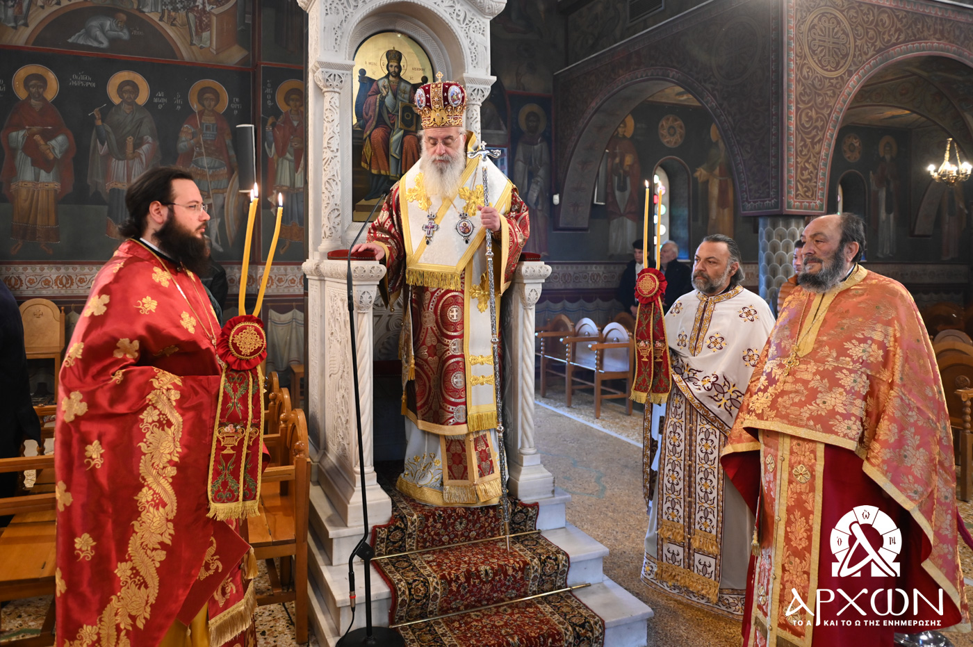 Η Θεία Λειτουργία της Μεγάλης Πέμπτης στoν Ι. Ναό Αγίας Βαρβάρας Τρίπολης