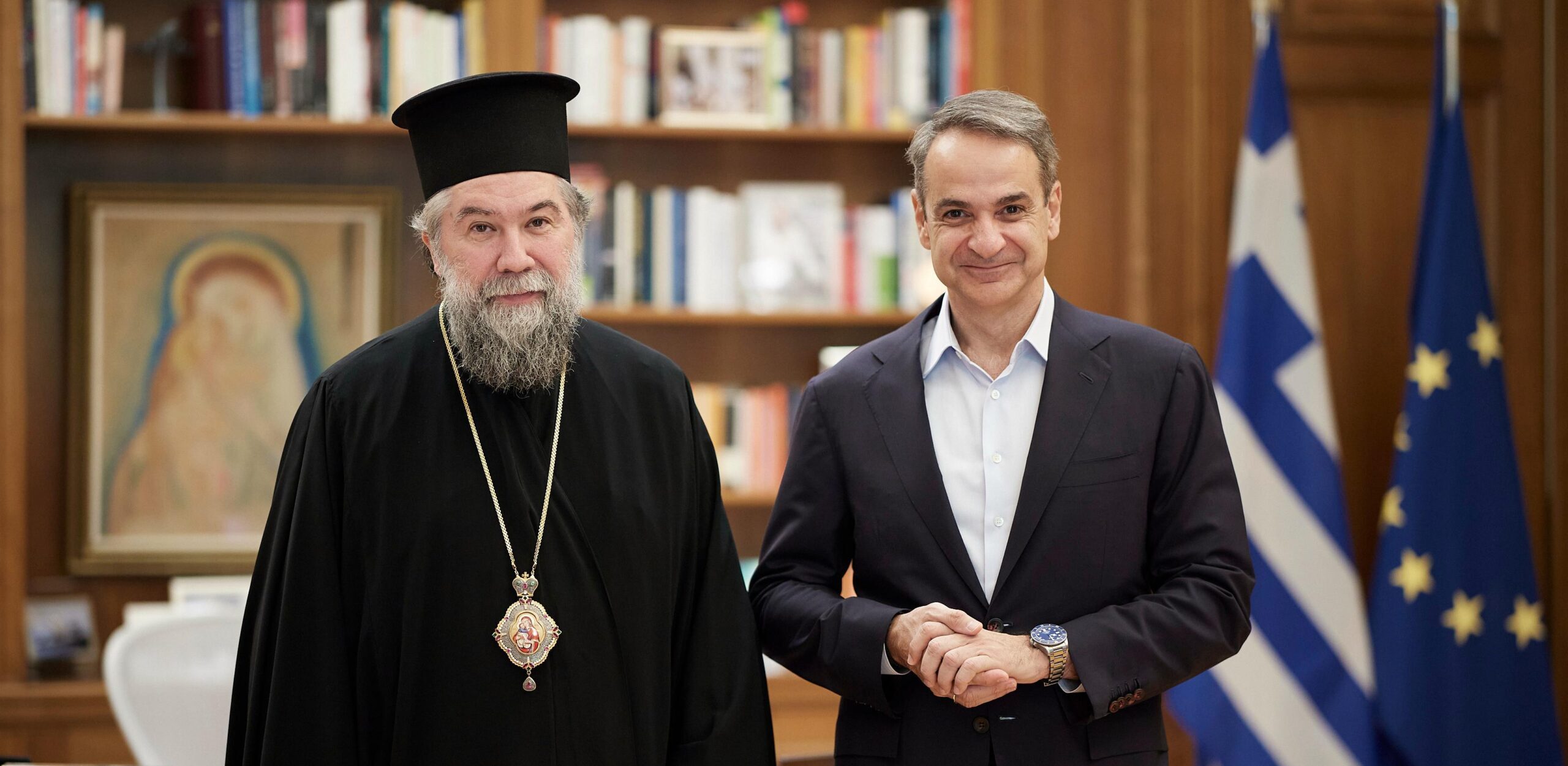 Τα κειμήλια της Σερραϊκής Εκκλησίας στο επίκεντρο της συναντήσεως του Μητροπολίτη Σερρών με Πρωθυπουργό 