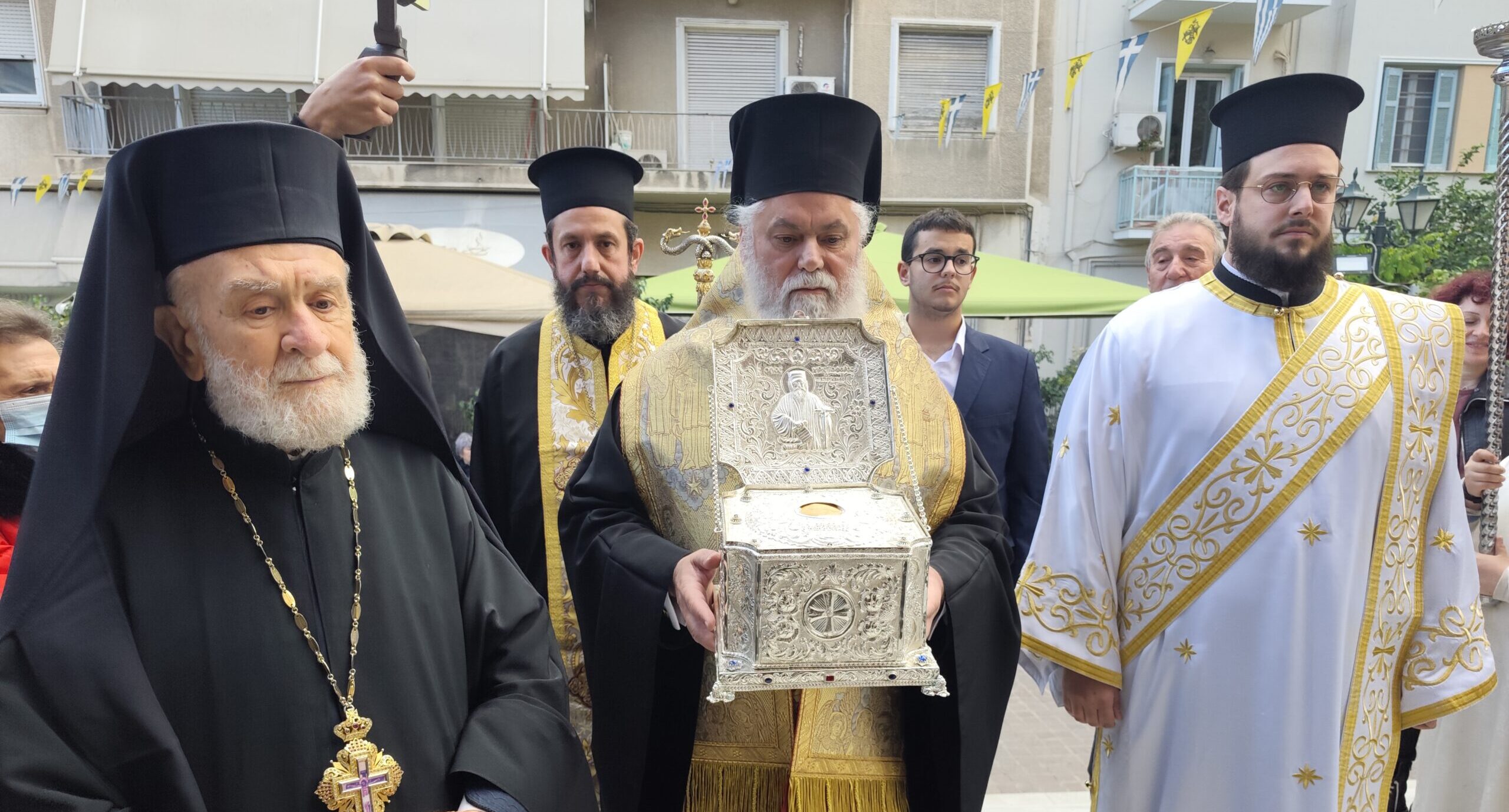 Υποδοχή της κάρας του Οσίου Χριστοφόρου του Παπουλάκου στους Αγίους Πάντες Καλλιθέας