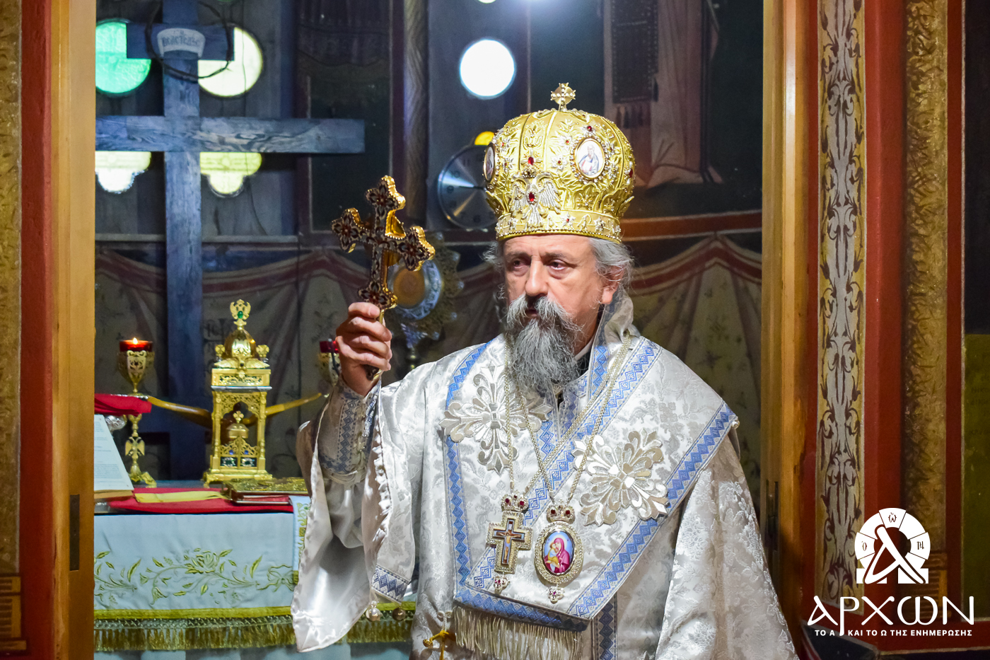 Ο Μητροπολίτης Καρπενησίου στον Ιερό Ναό Αγίου Χαραλάμπους Πολυγώνου