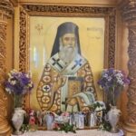 Ο Μάνης με ομάδα επιστημόνων προσκυνητής στη Χρυσολεόντισσα και στον Άγιο Νεκτάριο στην Αίγινα