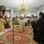 Πολυαρχιερατικός Εσπερινός του Αγίου Λουκά του Ιατρού στην Ι. Μονή Παναγίας Δοβρά