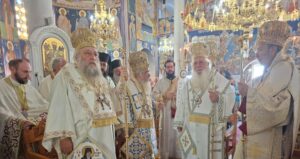 Πανηγυρική Θεία Λειτουργία στην γενέτειρα του Αγίου Νικοδήμου του Αγιορείτου