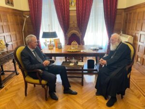 Συνάντηση Αρχιεπισκόπου με τον Πρόεδρο της Ελληνικής Στατιστικής Αρχής