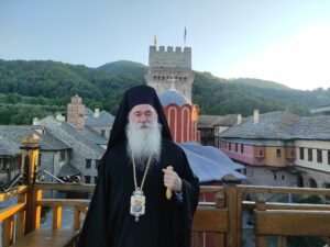 Ο Μητροπολίτης Κορίνθου στην Ιερά Μονή Καρακάλλου Αγίου Όρους