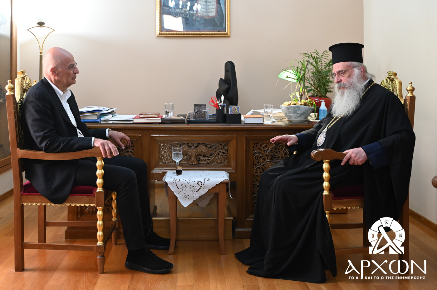 Στον Μητροπολίτη Μαντινείας ο Υπουργός Εθνικής Άμυνας Νίκος Δένδιας