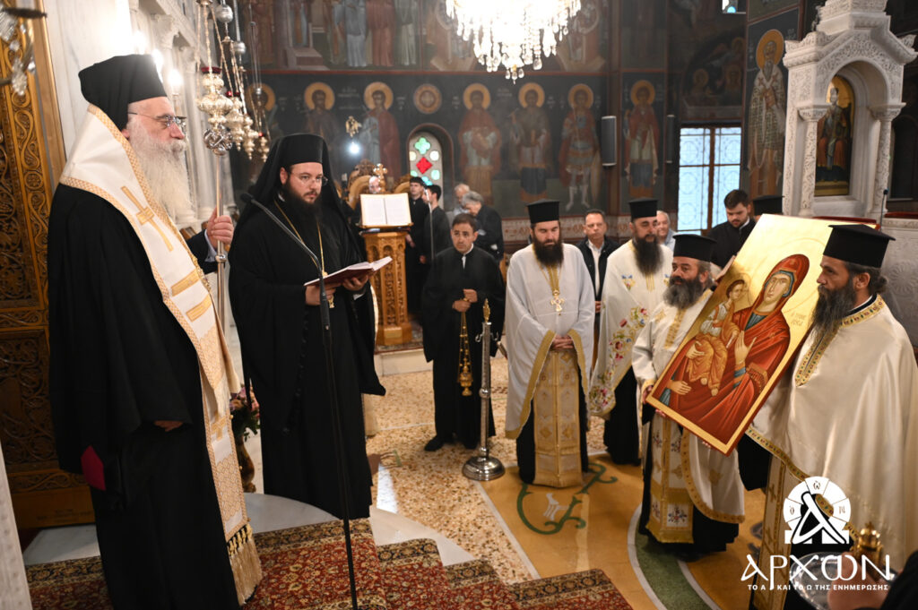 Υποδοχή και καθιέρωση Ι. Εικόνος της Παναγίας Τριχερούσας στον Ι. Ναό Αγ. Βαρβάρας Τρίπολης