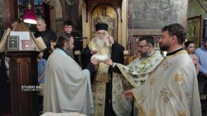 Αρχιεραρτικός Εσπερινός της Κοιμήσεως της Θεοτόκου στην Άρια Ναυπλίου