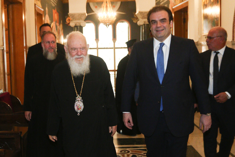 Συνάντηση Αρχιεπισκόπου με τον Υπουργό Εθνικής Οικονομίας και Οικονομικών Κυριάκο Πιερρακάκη