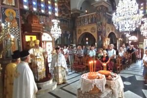 Ο Μεσσηνίας Χρυσόστομος στον Ιερό Ναό Γενεθλίου της Θεοτόκου Φαρών