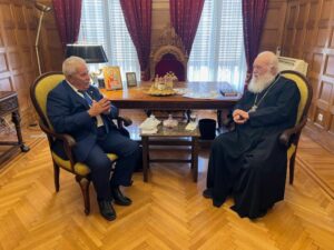 Συνάντηση του Αρχιεπισκόπου με τον Αντιπεριφερειάρχη Δυτικού Τομέα Αθηνών