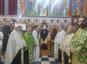Αρχιερατική Θ. Λειτουργία στην Ι. Μονή Παναγίας Πραθίου και Εσπερινός του Αγίου Ευστάθιου στο Καρτέρι