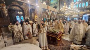 Αρχιερατική Θεία Λειτουργία ενώπιον της Τιμίας Κάρας του Οσίου Δαυίδ